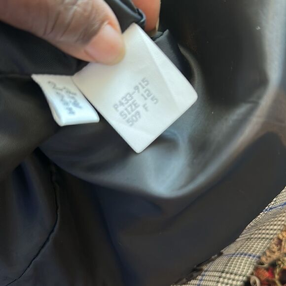 Pendleton VTG Virgin Wool Plaid Blazer 12P - Picture 8 of 9